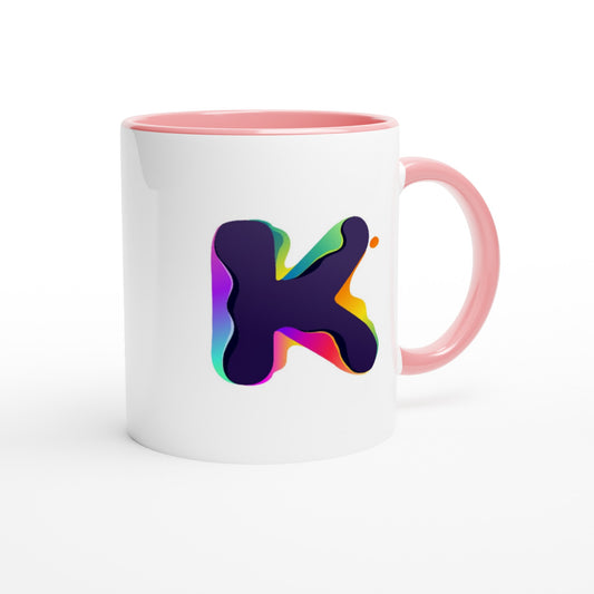 Letter K - Splashing Wave Mok | Meerdere kleuren!