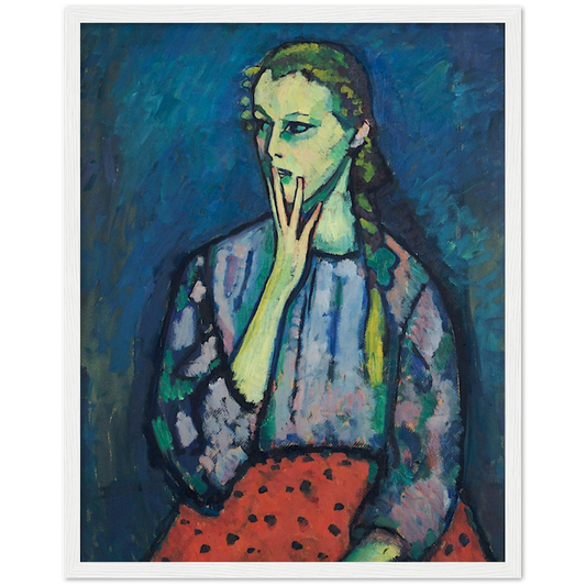 Een meisje - Alexej von Jawlensky | poster | mat papier | houten lijst