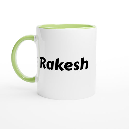 Rakesh voornaam mok - beker - kado collega - verjaardag - persoonlijke naam collega - cadeau beker in verschillende kleuren!