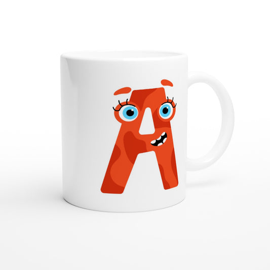 Letter A - Cartoon Mok - Beker