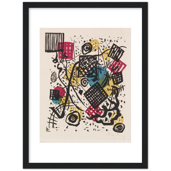 Kleine Welten V - Wassily Kandinsky | poster | mat papier | houten lijst