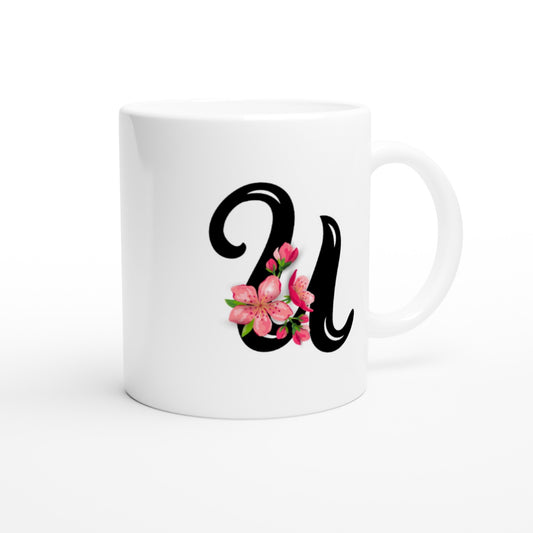 Letter U - Flower Mok - Beker