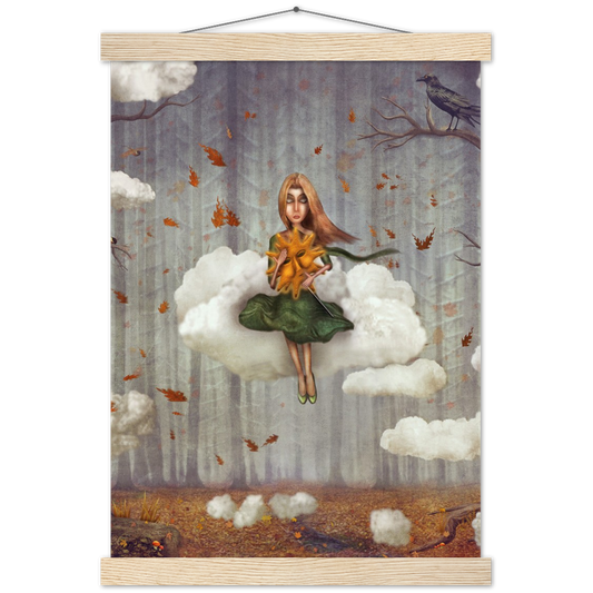 Stay with me | mat papier poster met houten hanger