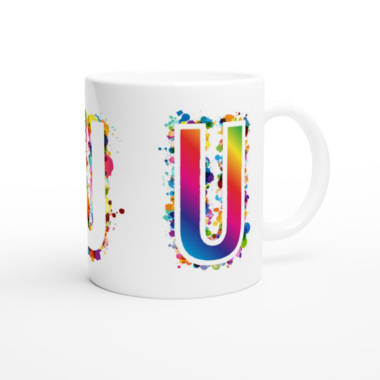 Letter U - Disco Mok - Beker