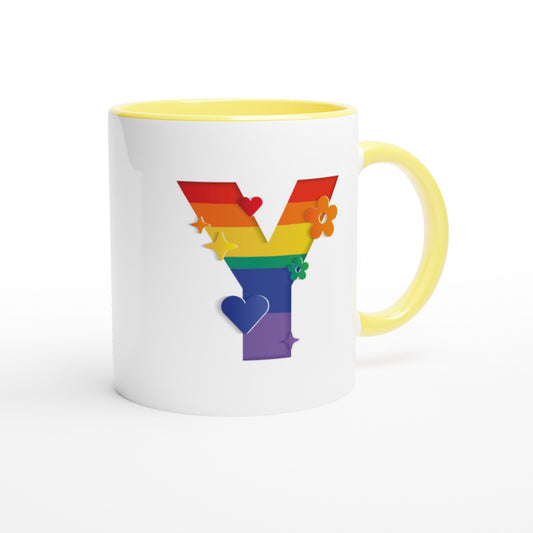Letter Y - Regenboog Mok | Meerdere kleuren!
