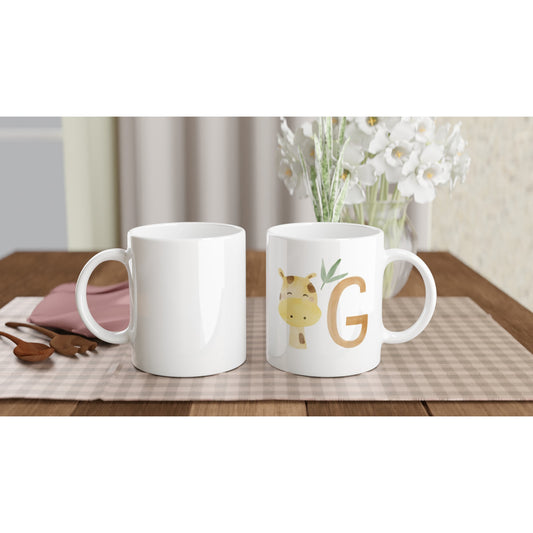 Letter G -  Giraffe Mok - Beker