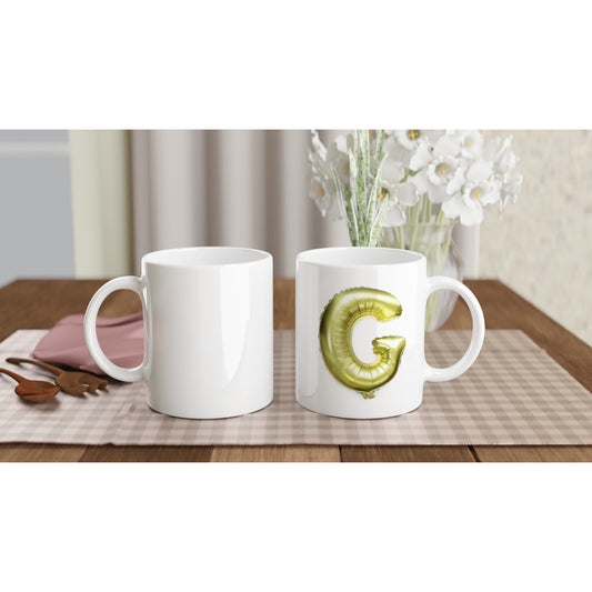 Letter G - Gold Balloon paint Mok - Beker