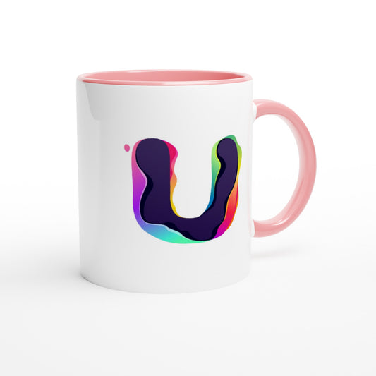 Letter U - Splashing Wave Mok | Meerdere kleuren!