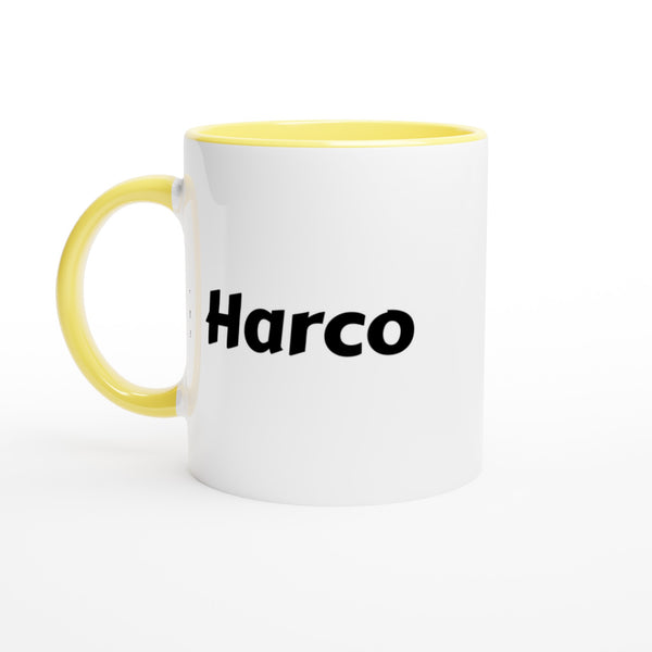 Harco naam cadeau mok - beker - kado collega - moederdag - verjaardag - persoonlijke voornaam mok werknemer - collega | Beker in verschillende kleuren!