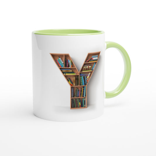 Letter Y - Mok met boeken | Meerdere kleuren!