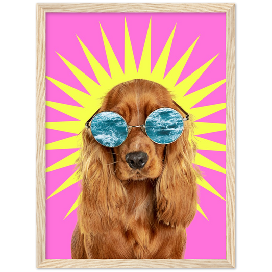 Let's swim! | poster | mat papier | houten lijst