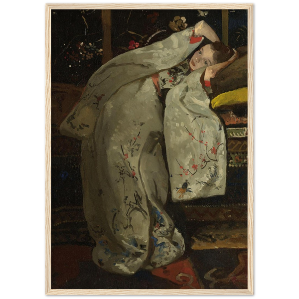 Meisje in witte kimono - George H. Breitner | poster | mat papier | houten lijst