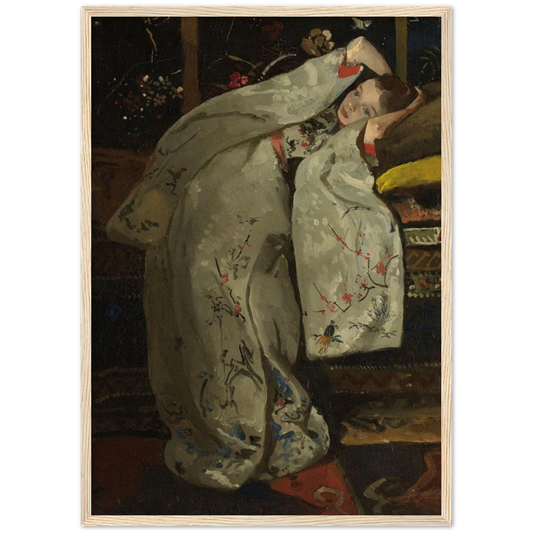 Meisje in witte kimono - George H. Breitner | poster | mat papier | houten lijst