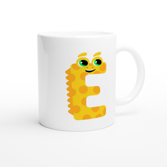 Letter E -  cartoon giraffe Mok - Beker