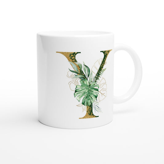 Letter Y - Green gold Mok - Beker