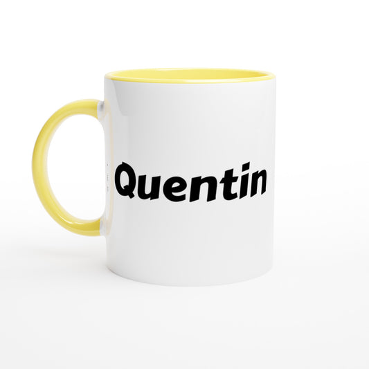 Quentin voornaam mok - beker - kado collega - verjaardag - persoonlijke naam collega - cadeau beker in verschillende kleuren!
