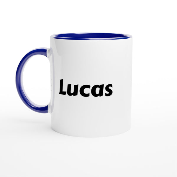 Lucas naam cadeau mok - beker - kado collega - moederdag - verjaardag - persoonlijke voornaam mok werknemer - collega | Beker in verschillende kleuren!