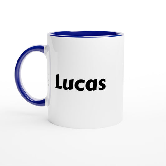 Lucas naam cadeau mok - beker - kado collega - moederdag - verjaardag - persoonlijke voornaam mok werknemer - collega | Beker in verschillende kleuren!