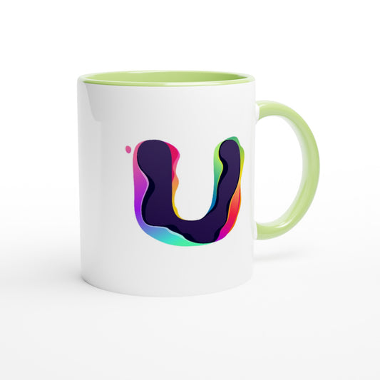 Letter U - Splashing Wave Mok | Meerdere kleuren!