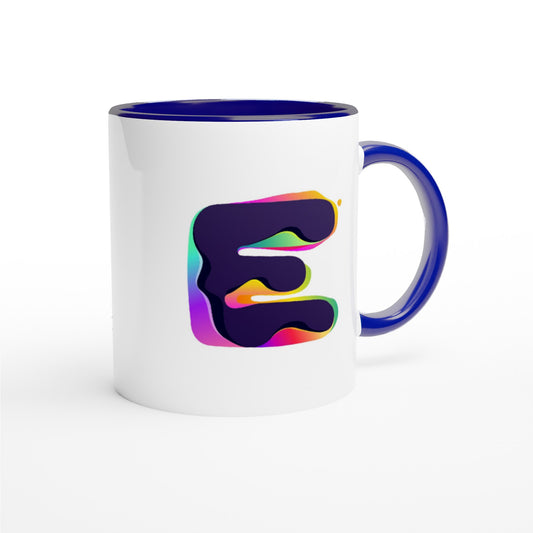 Letter E - Splashing Wave Mok | Meerdere kleuren!