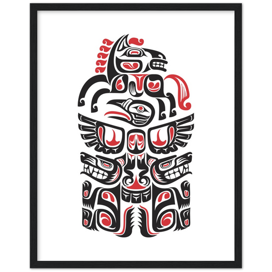 Haida style | poster | mat papier | houten lijst