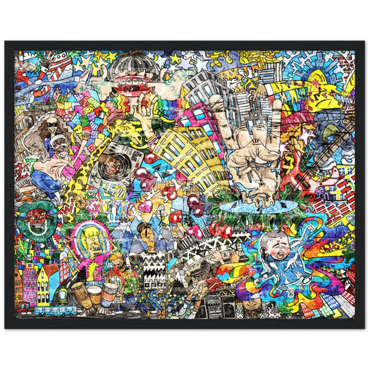 It's a colorful world | poster | mat papier | houten lijst