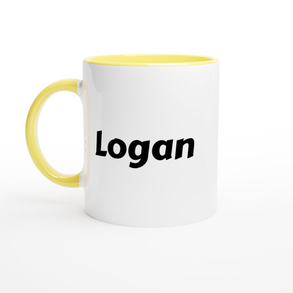 Logan voornaam mok - beker - kado collega - verjaardag - persoonlijke naam collega - cadeau beker in verschillende kleuren!