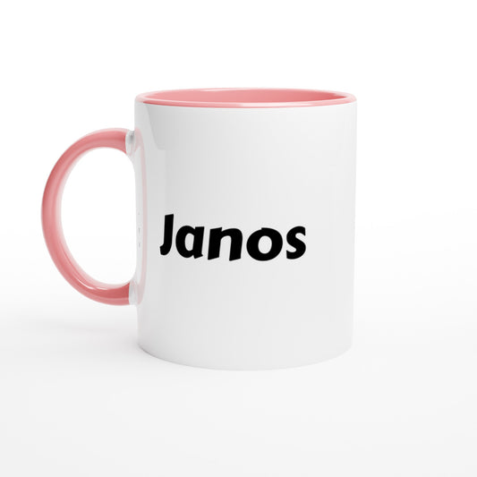 Janos naam cadeau mok - beker - kado collega - moederdag - verjaardag - persoonlijke voornaam mok werknemer - collega | Beker in verschillende kleuren!