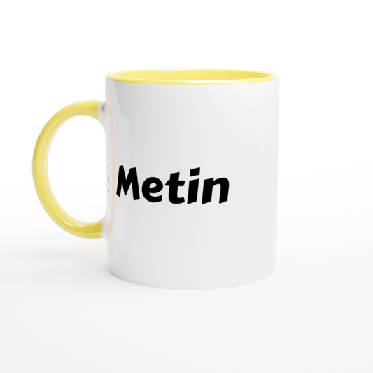 Metin voornaam mok - beker - kado collega - verjaardag - persoonlijke naam collega - cadeau beker in verschillende kleuren!