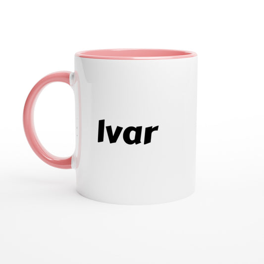 Ivar naam cadeau mok - beker - kado collega - moederdag - verjaardag - persoonlijke voornaam mok werknemer - collega | Beker in verschillende kleuren!