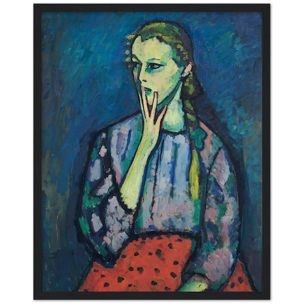 Een meisje - Alexej von Jawlensky | poster | mat papier | houten lijst