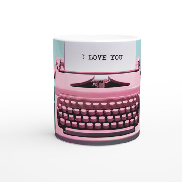I love you typewriter - Valentijnscadeau Mok - Beker