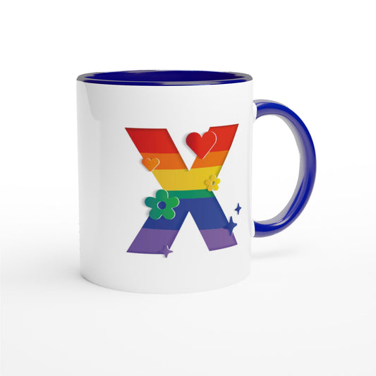 Letter X - Regenboog Mok | Meerdere kleuren!