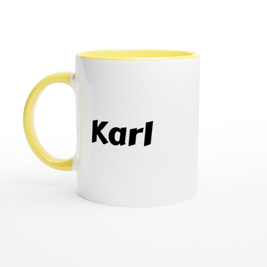 Karl naam cadeau mok - beker - kado collega - moederdag - verjaardag - persoonlijke voornaam mok werknemer - collega | Beker in verschillende kleuren!