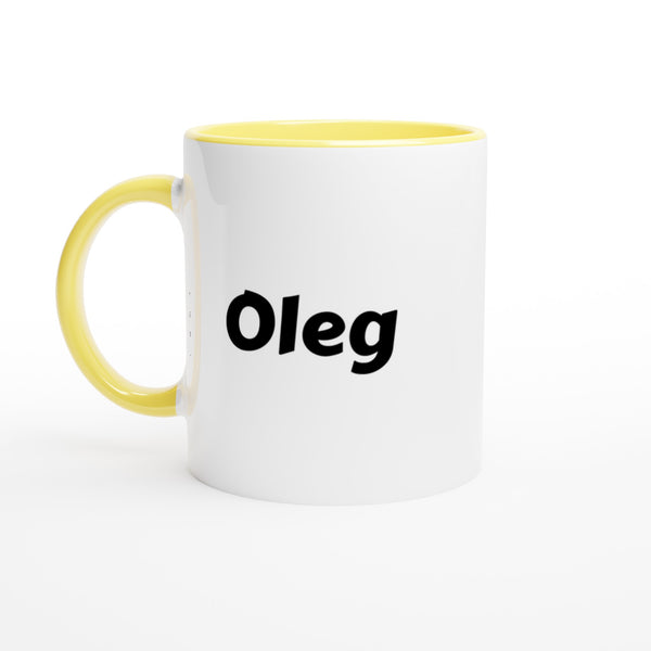 Oleg voornaam mok - beker - kado collega - verjaardag - persoonlijke naam collega - cadeau beker in verschillende kleuren!