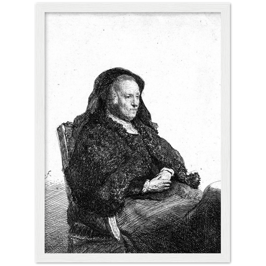Neeltgen moeder van - Rembrandt van Rijn | poster | mat papier | houten lijst