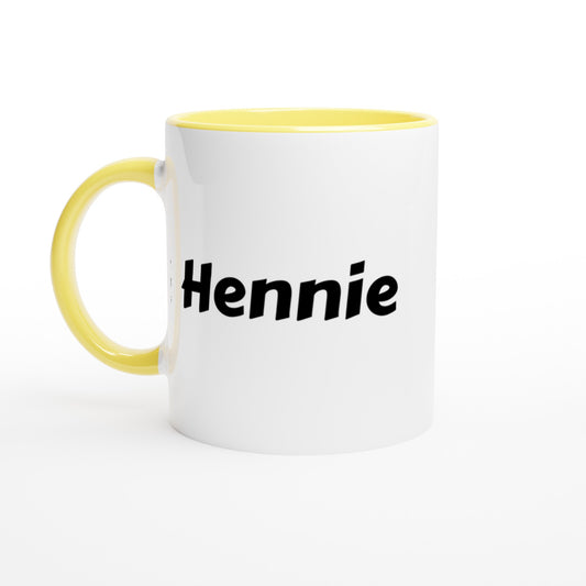 Hennie naam cadeau mok - beker - kado collega - moederdag - verjaardag - persoonlijke voornaam mok werknemer - collega | Beker in verschillende kleuren!