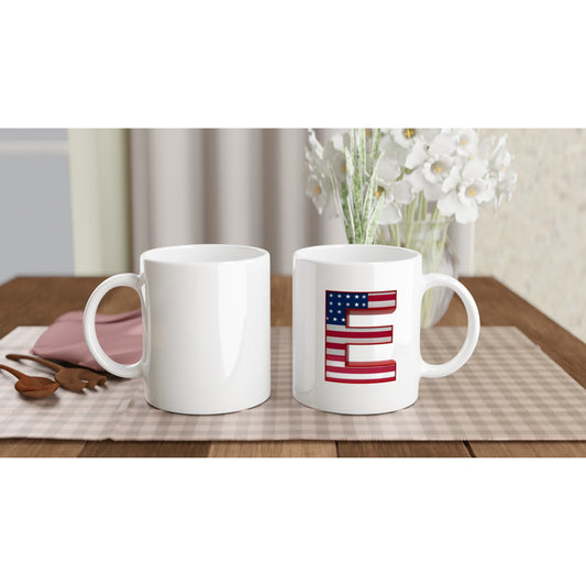 Letter E -  United States Mok - Beker