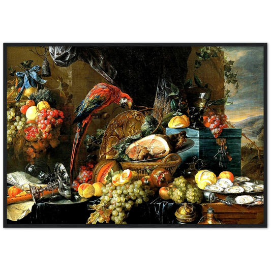 Pronkstilleven - Jan Davidsz. de Heem | poster | mat papier | houten lijst