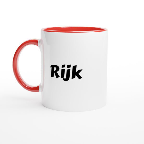 Rijk voornaam mok - beker - kado collega - verjaardag - persoonlijke naam collega - cadeau beker in verschillende kleuren!