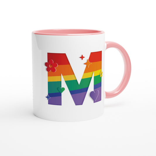 Letter M - Regenboog Mok | Meerdere kleuren!