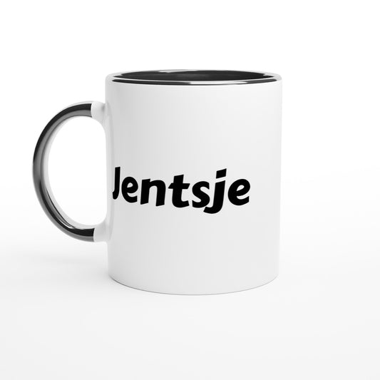 Jentsje naam cadeau mok - beker - kado collega - moederdag - verjaardag - persoonlijke voornaam mok werknemer - collega | Beker in verschillende kleuren!