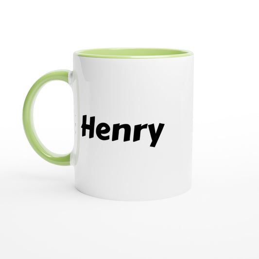 Henry naam cadeau mok - beker - kado collega - moederdag - verjaardag - persoonlijke voornaam mok werknemer - collega | Beker in verschillende kleuren!