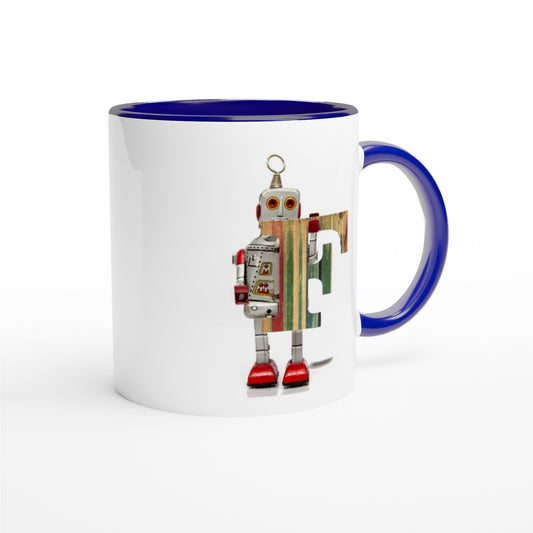 Letter F - Robot Mok | Meerdere kleuren!