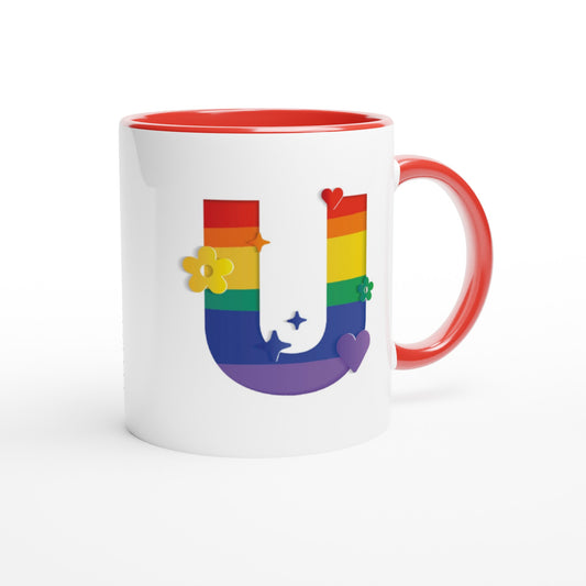 Letter U - Regenboog Mok | Meerdere kleuren!