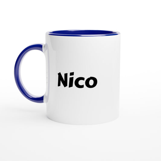 Nico voornaam mok - beker - kado collega - verjaardag - persoonlijke naam collega - cadeau beker in verschillende kleuren!