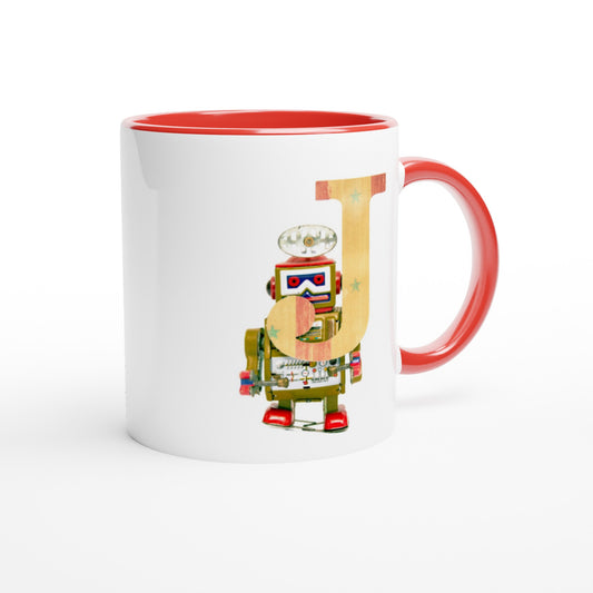 Letter J - Robot Mok | Meerdere kleuren!