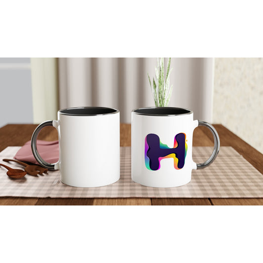 Letter H - Splashing Wave Mok | Meerdere kleuren!