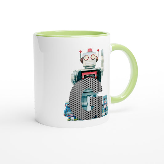 Letter G - Robot Mok | Meerdere kleuren!