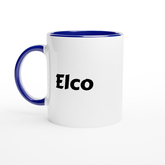 Elco naam cadeau mok - beker - kado collega - moederdag - verjaardag - persoonlijke voornaam mok werknemer - collega | Beker in verschillende kleuren!